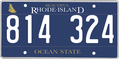 RI license plate 814324