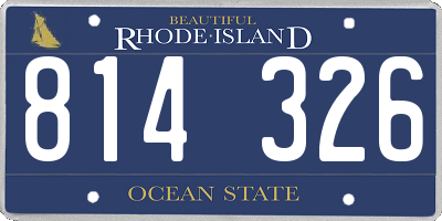 RI license plate 814326