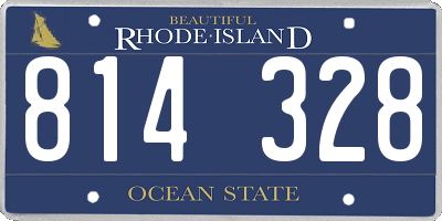 RI license plate 814328