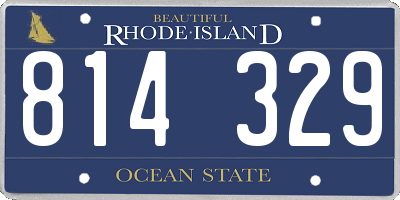 RI license plate 814329