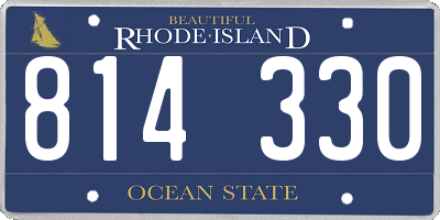 RI license plate 814330