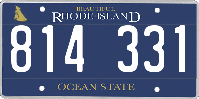 RI license plate 814331