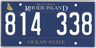 RI license plate 814338
