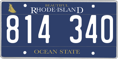 RI license plate 814340