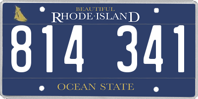 RI license plate 814341