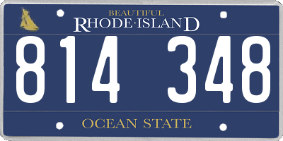 RI license plate 814348