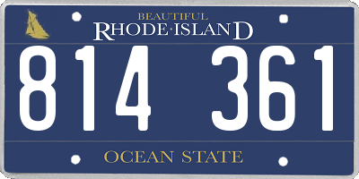 RI license plate 814361