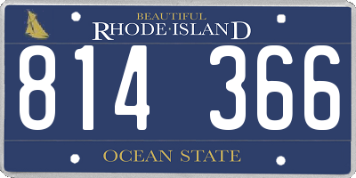 RI license plate 814366