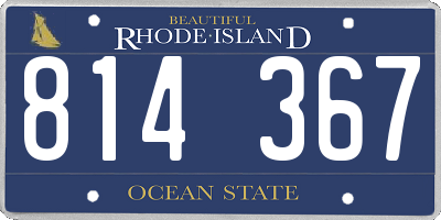 RI license plate 814367
