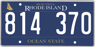 RI license plate 814370