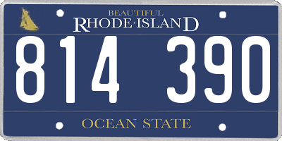 RI license plate 814390