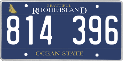 RI license plate 814396