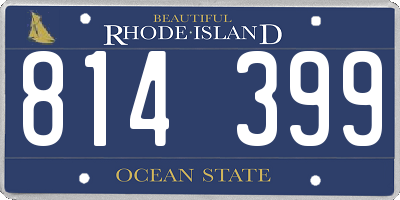 RI license plate 814399