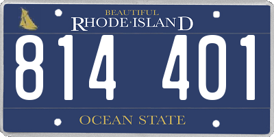 RI license plate 814401