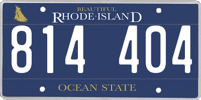 RI license plate 814404