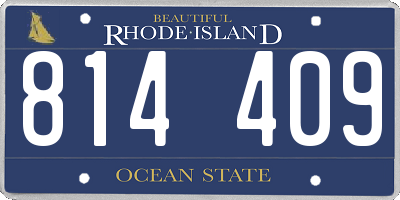 RI license plate 814409