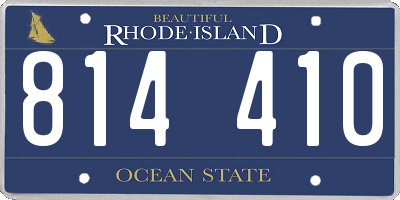 RI license plate 814410