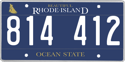 RI license plate 814412