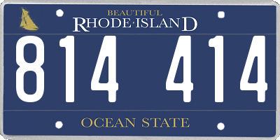 RI license plate 814414