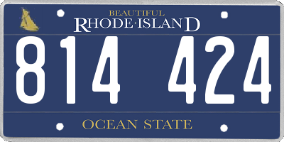 RI license plate 814424