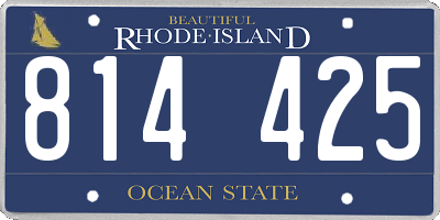 RI license plate 814425