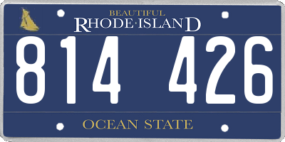 RI license plate 814426