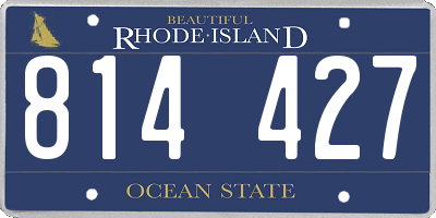 RI license plate 814427