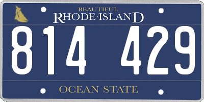 RI license plate 814429