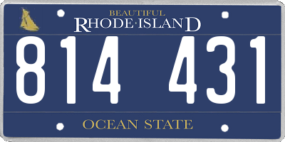 RI license plate 814431
