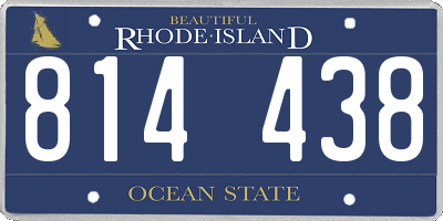 RI license plate 814438