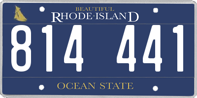 RI license plate 814441