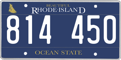 RI license plate 814450
