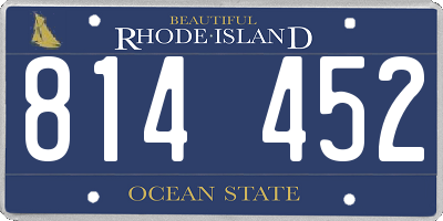 RI license plate 814452