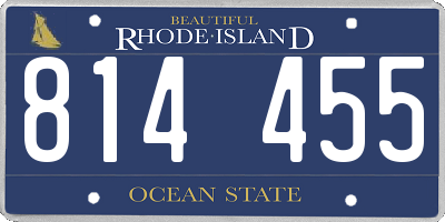 RI license plate 814455