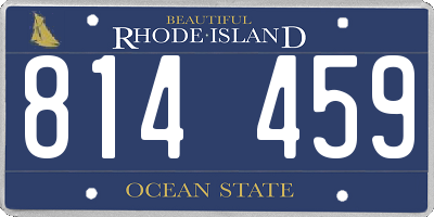 RI license plate 814459