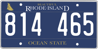 RI license plate 814465