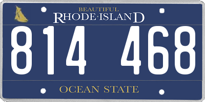 RI license plate 814468
