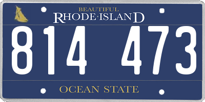 RI license plate 814473