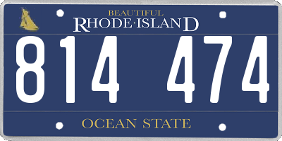 RI license plate 814474