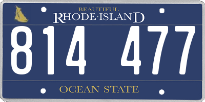 RI license plate 814477