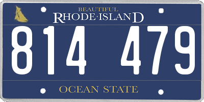 RI license plate 814479