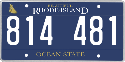 RI license plate 814481