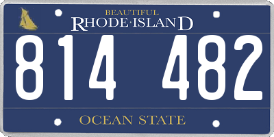 RI license plate 814482