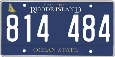RI license plate 814484