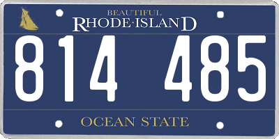 RI license plate 814485