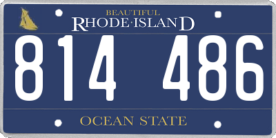 RI license plate 814486