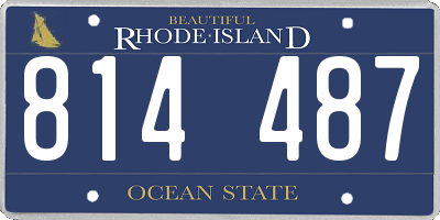 RI license plate 814487