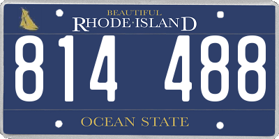 RI license plate 814488