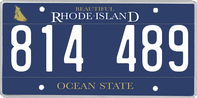 RI license plate 814489