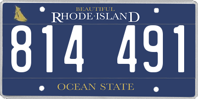 RI license plate 814491